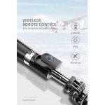 Wholesale 40 Inches Heavy Duty 3 in 1 Aluminum Wireless Bluetooth Extendable Selfie Stick with Tripod Stand (White)